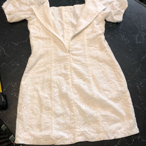 Linen lux short white dress size L - Picture 4 of 10
